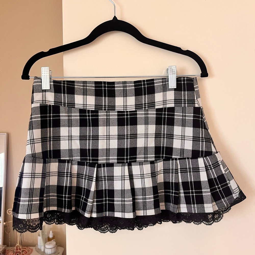 vintage plaid mini skirt